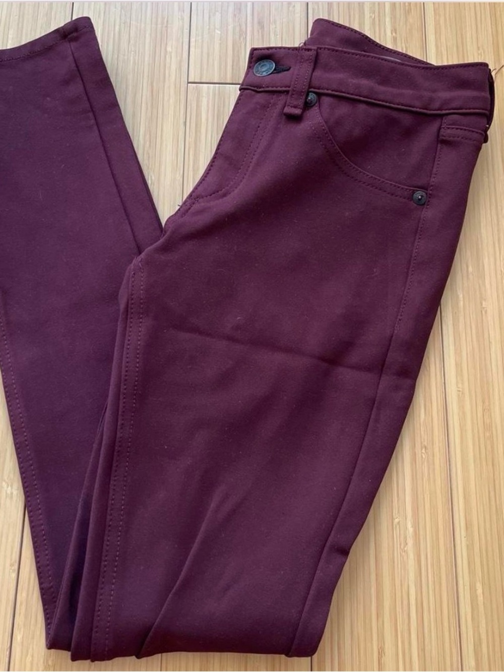 Women’s Slim Fit Burgundy Pants